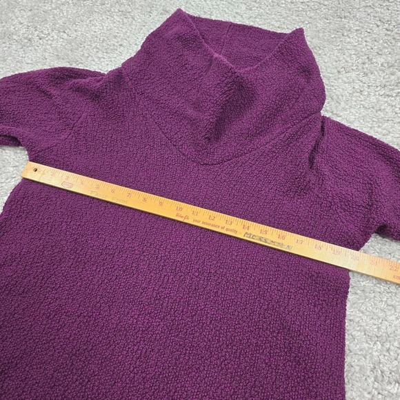 Margaret Winters Cowl Neck Sweater Womens XS Purple Cozy Textured Knit Layer - Picture 10 of 13